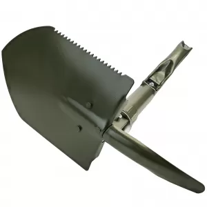 RAMROXX Lopată Pliabilă de Supraviețuire Verde Oliv Lopată Săpăligă Fierăstrău inclusiv. Pungă-image-6205690