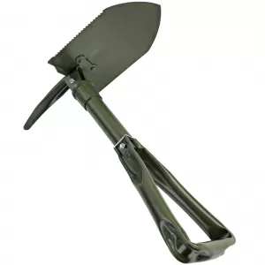 RAMROXX Lopată Pliabilă de Supraviețuire Verde Oliv Lopată Săpăligă Fierăstrău inclusiv. Pungă-image-6205691