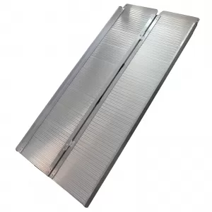 Rampa per sedia a rotelle in alluminio con bordi guida, pieghevole 152x70cm, max. 270kg-image-6205756
