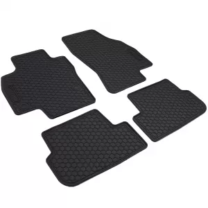 Car Rubber Floor Mats Black Premium Set for Seat Ibiza 6F from 2017