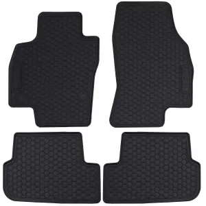Car Rubber Floor Mats Black Premium Set for Seat Ibiza 6F from 2017