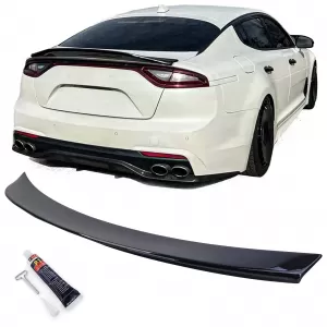 Sport rear spoiler lip gloss black fits Kia Stinger 2017-2023