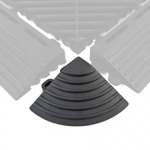 RAMROXX Performance floor tiles garage floor floor corner corner piece black