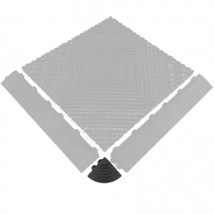 RAMROXX Performance floor tiles garage floor floor corner corner piece black