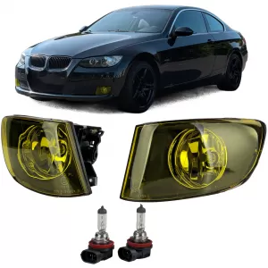 Clear glass yellow fog lights suitable for 3 Series BMW E92 E93 Coupe Convertible