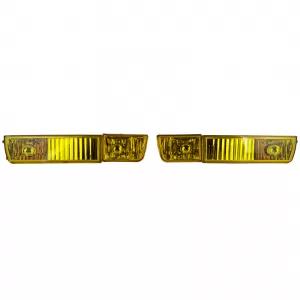 Clear glass fog light set yellow with indicator for VW Golf 3 91-97