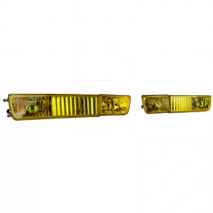 Clear glass fog light set yellow with indicator for VW Golf 3 91-97