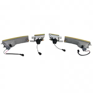 Clear glass fog light set yellow with indicator for VW Golf 3 91-97