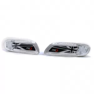 LED side indicators Union Jack black for Mini One Cooper S F55 F56 F57 2014-21