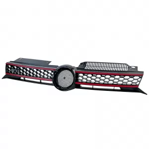 Sport honeycomb grille black red suitable for VW Golf 6 including GTI 08-13