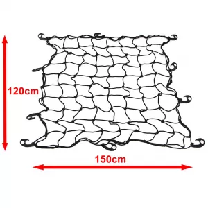 Trailer net 2.5x3m tear-resistant stretchable nylon black car trailer cargo net