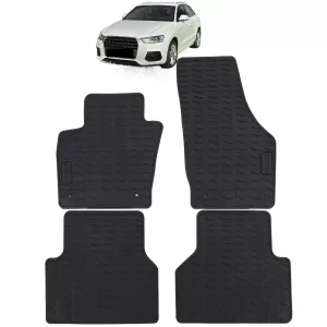 Car Rubber Floor Mats Black Premium Set for Audi Q3 8U 2012-2018