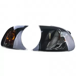 Clear glass indicator set black smoke fits for 3 Series BMW E46 Coupe Convertible 2001-2003