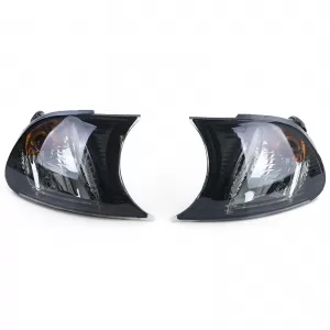 Clear glass indicator set black smoke fits for 3 Series BMW E46 Coupe Convertible 2001-2003