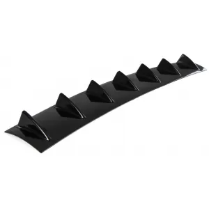 Universal rear diffuser for rear bumper with 7 fins glossy black