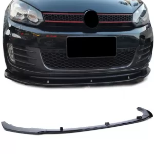 CUP front spoiler lip gloss black for VW Golf 6 GTI 09-13