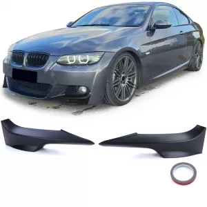 Front flaps spoiler splitter matte black fits BMW 3 Series E92 E93 06-10