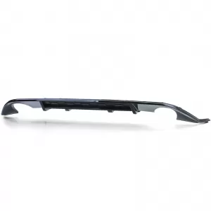 Sport rear diffuser single pipe on both sides gloss black for VW Golf 7 GTI 13-17