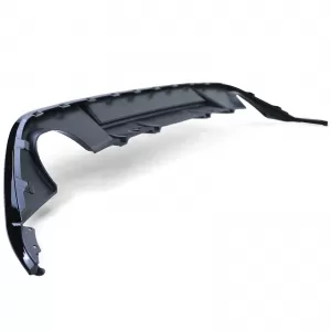 Sport rear diffuser single pipe on both sides gloss black for VW Golf 7 GTI 13-17
