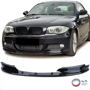 image-5-Performance első spoiler toldat fényes fekete BMW 1-es E82 E88 11-13