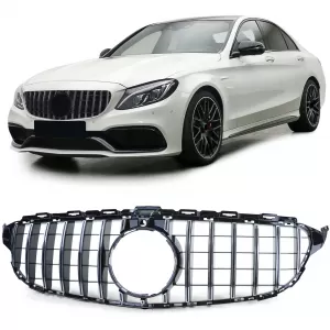 Sport Grille Black Gloss Chrome for Mercedes C Class W205 S205 2014-2018