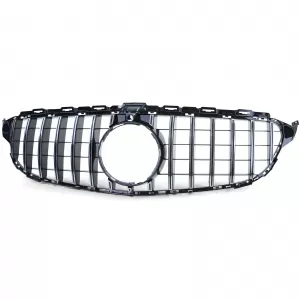 Sport Grille Black Gloss Chrome for Mercedes C Class W205 S205 2014-2018