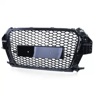 Griglia radiatore sportiva a nido d'ape nera lucida adatta per Audi Q3 8U pre-facelift 11-15-image-6206506
