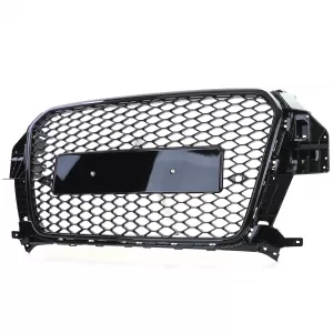 Griglia radiatore sportiva a nido d'ape nera lucida adatta per Audi Q3 8U pre-facelift 11-15-image-6206508