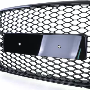 Griglia radiatore sportiva a nido d'ape nera lucida adatta per Audi Q3 8U pre-facelift 11-15-image-6206509