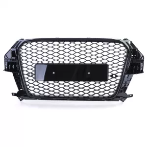 Griglia radiatore sportiva a nido d'ape nera lucida adatta per Audi Q3 8U pre-facelift 11-15-image-6206510