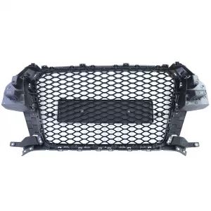 Griglia radiatore sportiva a nido d'ape nera lucida adatta per Audi Q3 8U pre-facelift 11-15-image-6206513