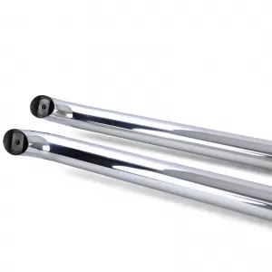 Barre laterali di protezione sill in acciaio inox lucido adatte per VW T5 T6 T6.1 a passo corto-image-6206627