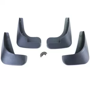 Mud flap set front and rear black for Peugeot 307 5-door SW CC 00-09