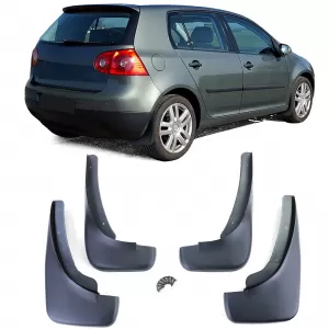 Mudflap set front and rear black for VW Golf 5 Sedan Variant 03-09