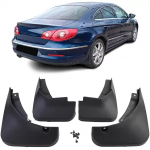 Mud flap set front and rear black for VW Passat CC 35 08-12