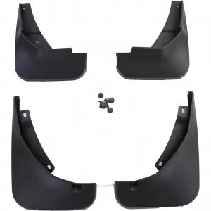 Mud flap set front and rear black for VW Passat CC 35 08-12