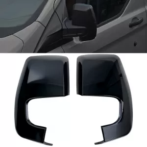 image-70-Mirror caps black gloss for replacement suitable for Ford Transit Custom 12-23