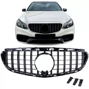 Sport grille black gloss fits for Mercedes E W212 S212 Facelift 13-16