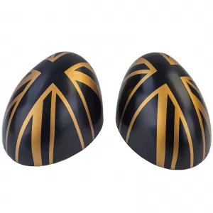 Mirror caps Union Jack black gold fits for Mini F54 F55 F56 F57 13-18