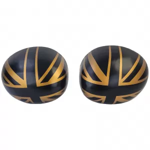 Mirror caps Union Jack black gold fits for Mini F54 F55 F56 F57 13-18