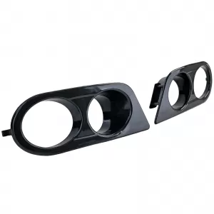 Fog light covers bumper black gloss suitable for 3 Series BMW E46 98-07