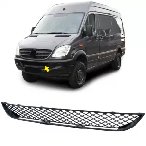 Center grille bumper for Mercedes Sprinter W906 pre-facelift 2006–2013
