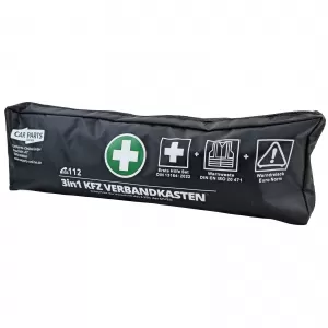 Car first aid kit 3-in-1 set first aid DIN 13164 + safety vest + warning triangle