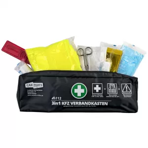 Car first aid kit 3-in-1 set first aid DIN 13164 + safety vest + warning triangle