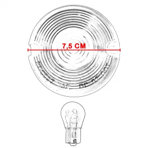 Clear indicator lens set incl. bulbs for Harley Davidson Ø 7.5cm