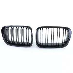 Double slat kidney grille Performance gloss black for 3 Series BMW E46 1998-2001