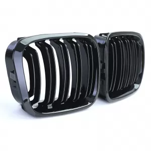 Double slat kidney grille Performance gloss black for 3 Series BMW E46 1998-2001