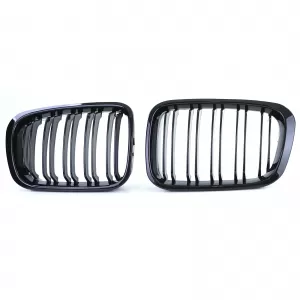 Double slat kidney grille Performance gloss black for 3 Series BMW E46 1998-2001