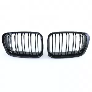 Double slat kidney grille Performance gloss black for 3 Series BMW E46 1998-2001