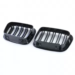 Double slat kidney grille Performance gloss black for 3 Series BMW E46 1998-2001